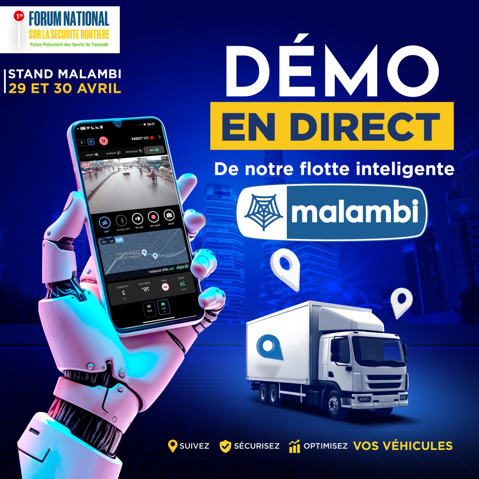 Forum National Sécurité Routière 2026 — Stand Malambi